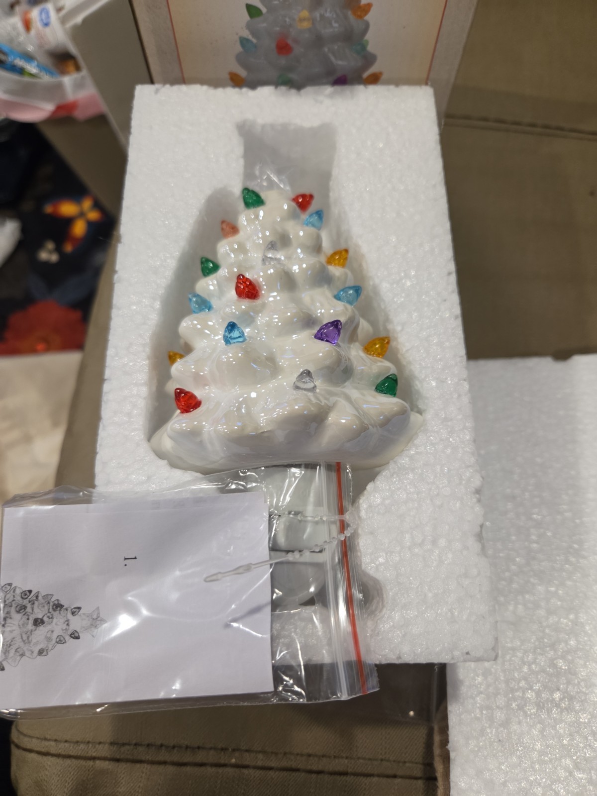 NEW, Ceramic Christmas Tree Night Light Wall Plug Cracker Barrel Exclusive