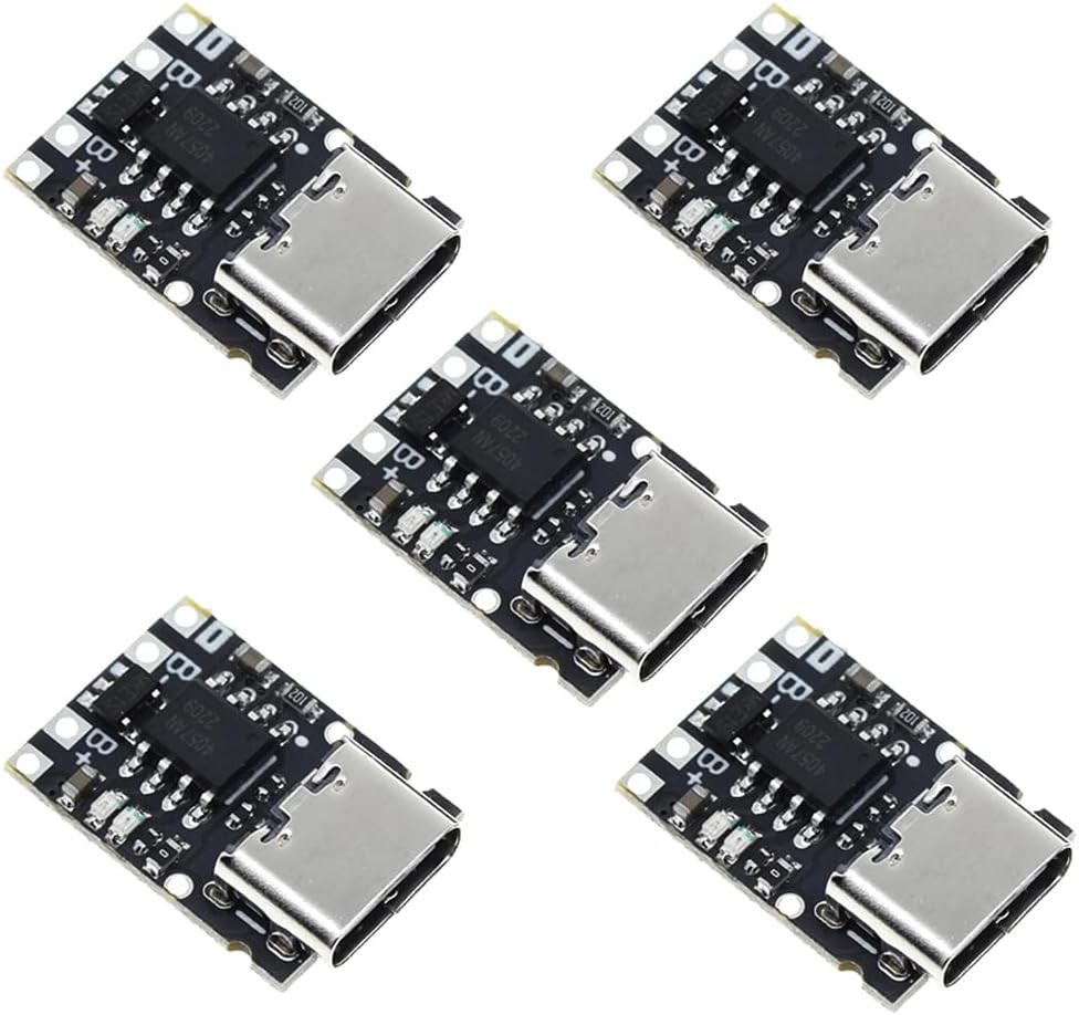 5pcs TP4057 1A 3.7V Lithium Battery Charging Board Type C USB Ultra-Small
