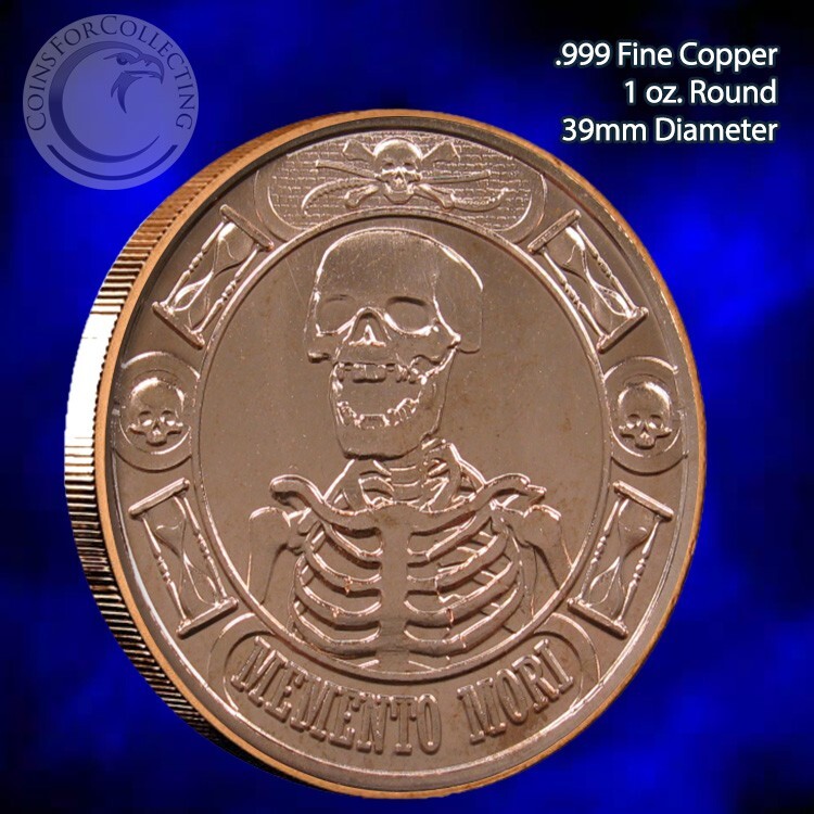 "Memento Mori" 1 oz .999 Copper Round