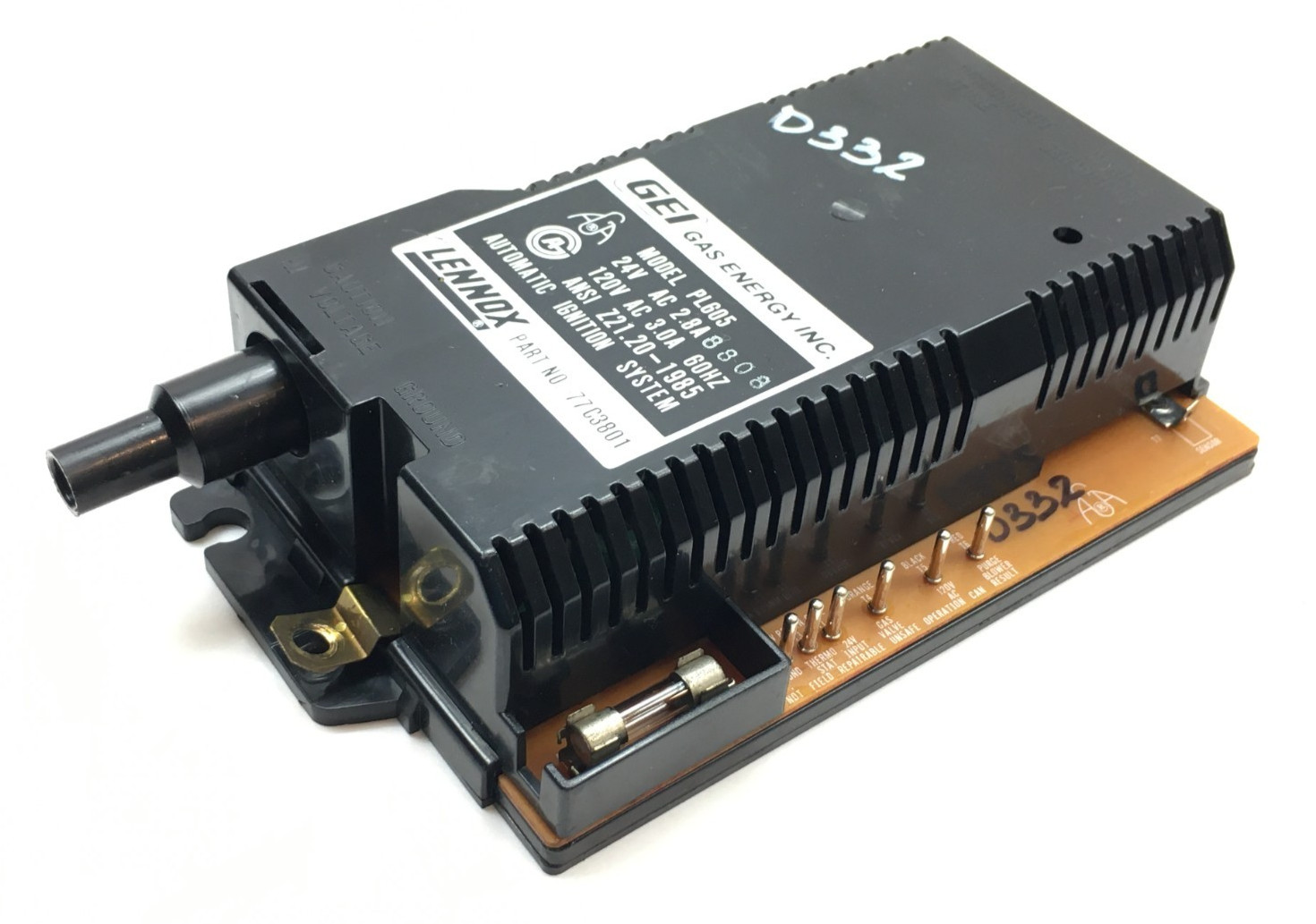 Lennox 77C3801 Gas Energy PL605 Ignition Control  used #D332