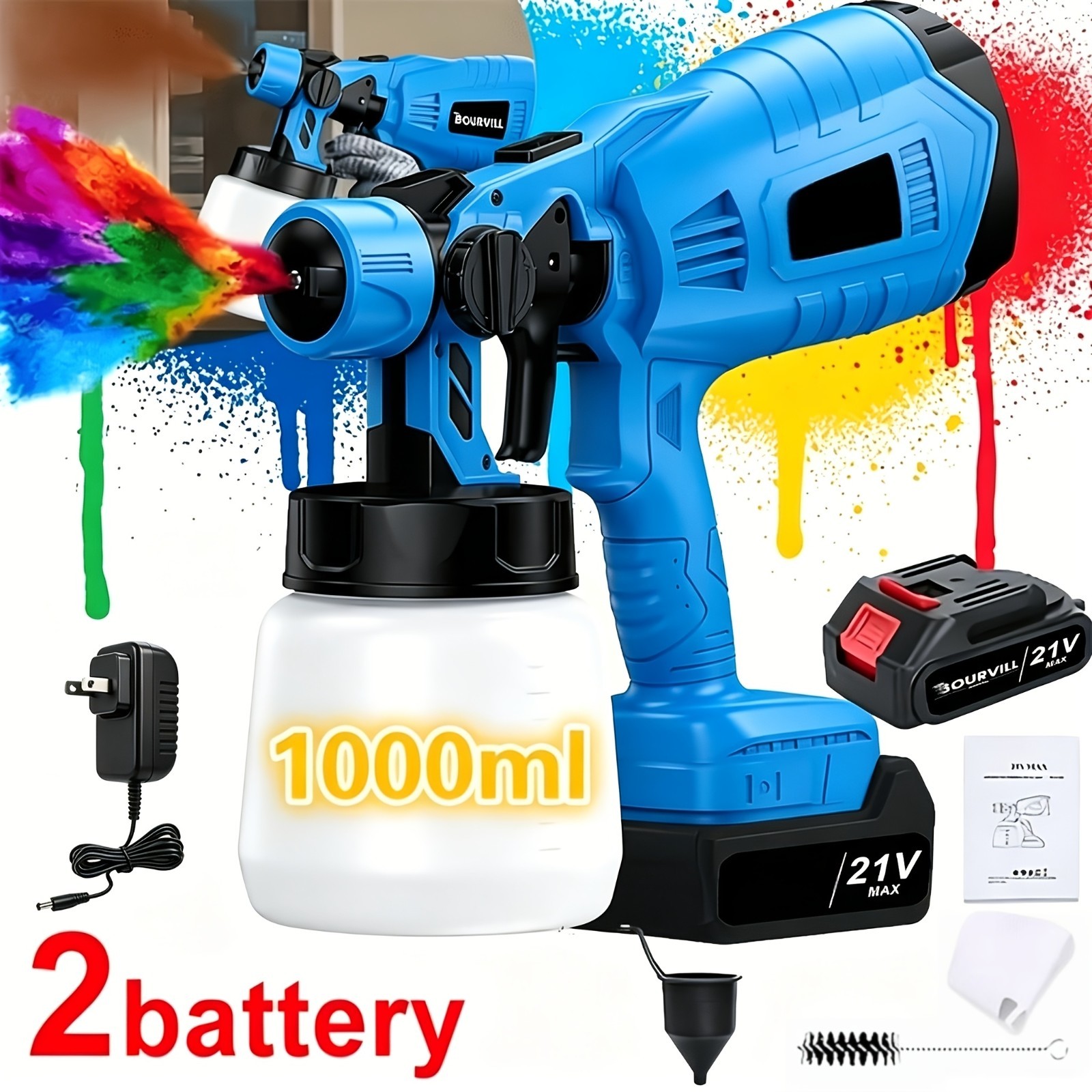 33.81oz Cordless Paint Sprayers With Batteries Are