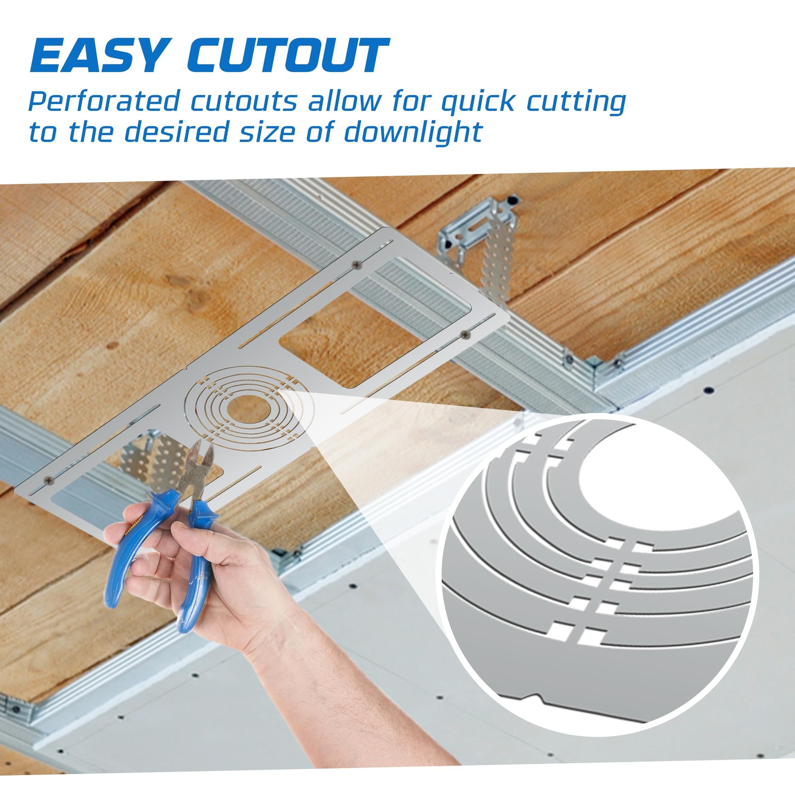 OHLECTRIC 24-Pack New Construction Recessed Light Mounting Multi-Size, Silver