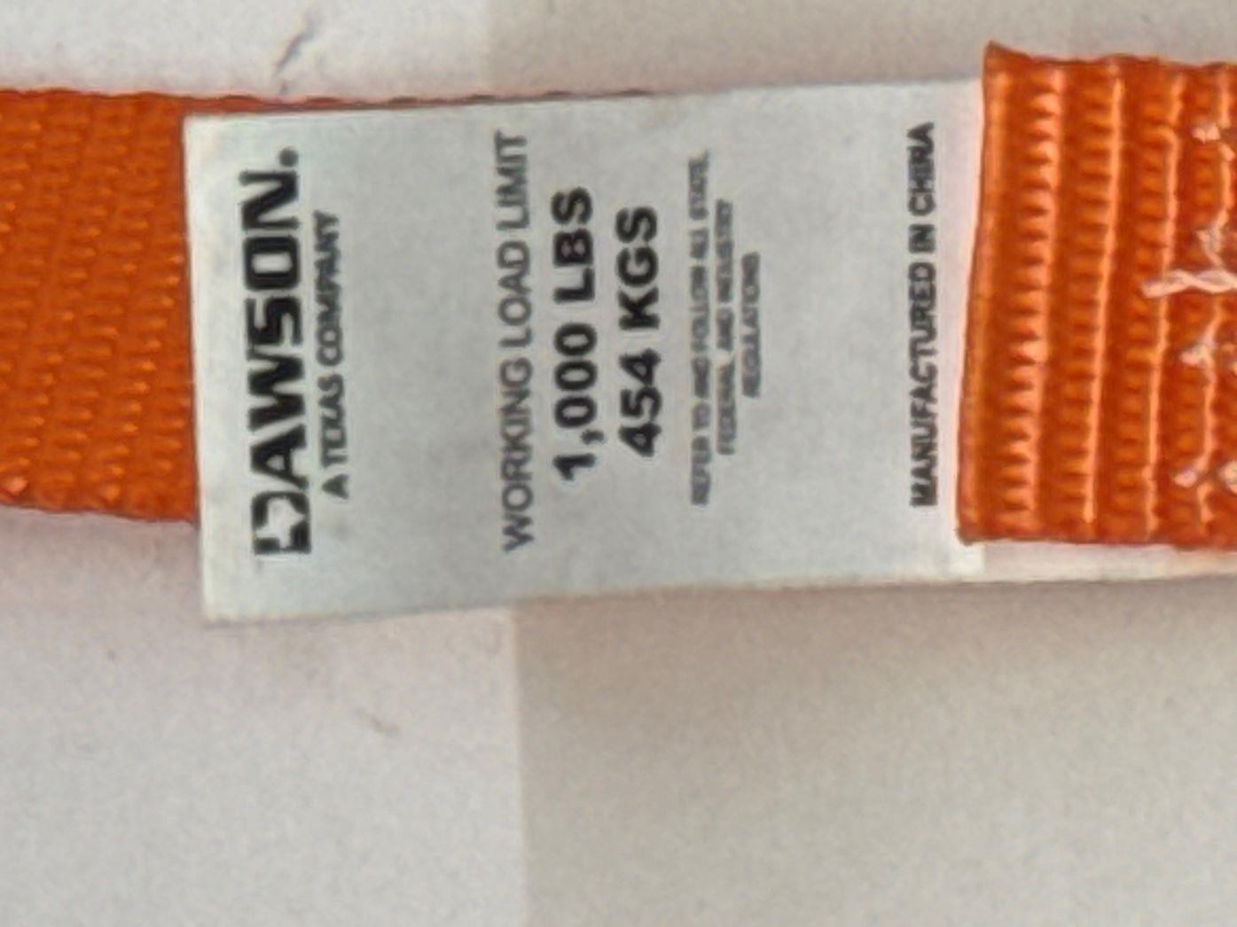 1"X6' Orange Cam Buckle Strap w/ S-Hooks (100 pack)