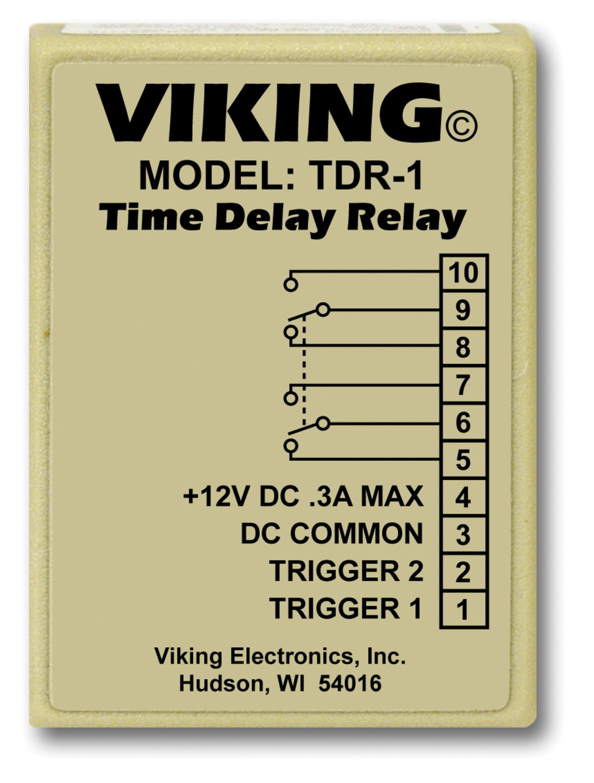 Viking Electronics - TDR1 - Viking Electronics Time Delay Relay