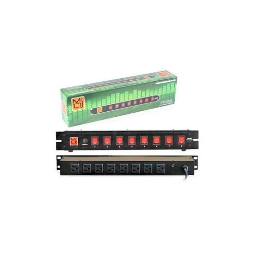 MR DJ PSC250 Rack Mountable 8 Port Power Switcher Surge Protectors ON / OFF