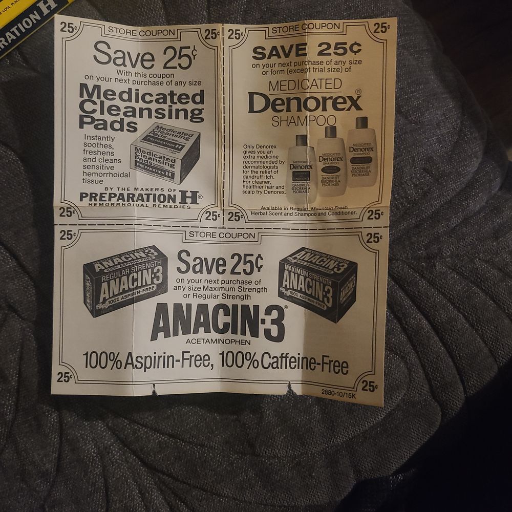 VINTAGE Display item - Preparation H Hemorrhoidal suppositories 8/12 remaining