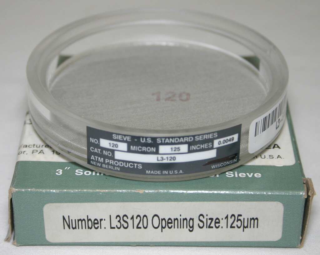 ADVANTECH 3" DIAMETER CLEAR ACRYLIC SONIC SIFTER SEPARATOR SIEVE , L3S SERIES