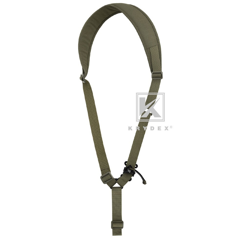 KRYDEX Tactical Sling Strap Modular Slingster Single 1-Point Quick Adjust Green