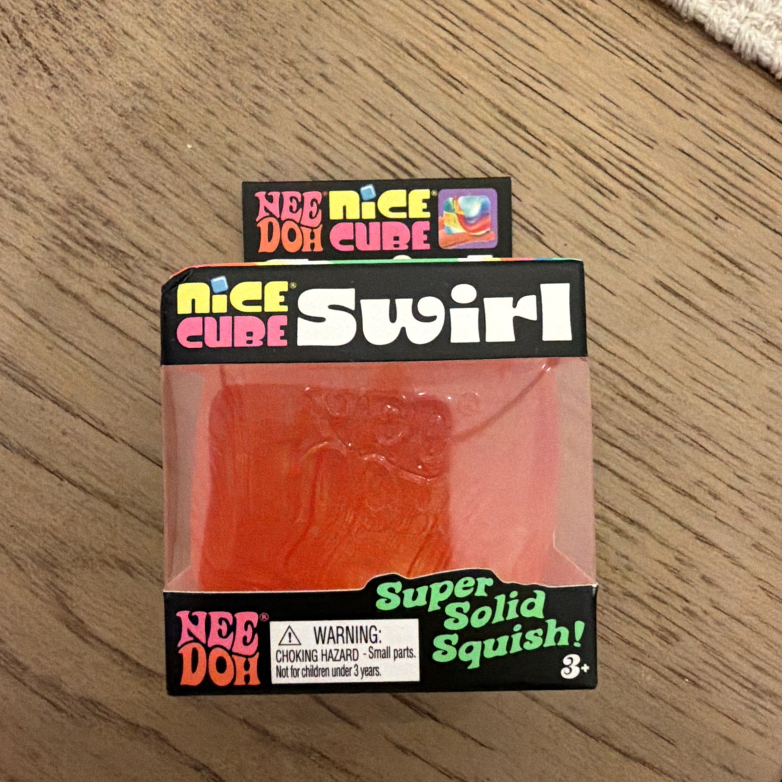 NeeDoh Nice Cube Swirl, Nee Doh Nice Cube with Swirls, ORANGE AND RED ❤️🧡