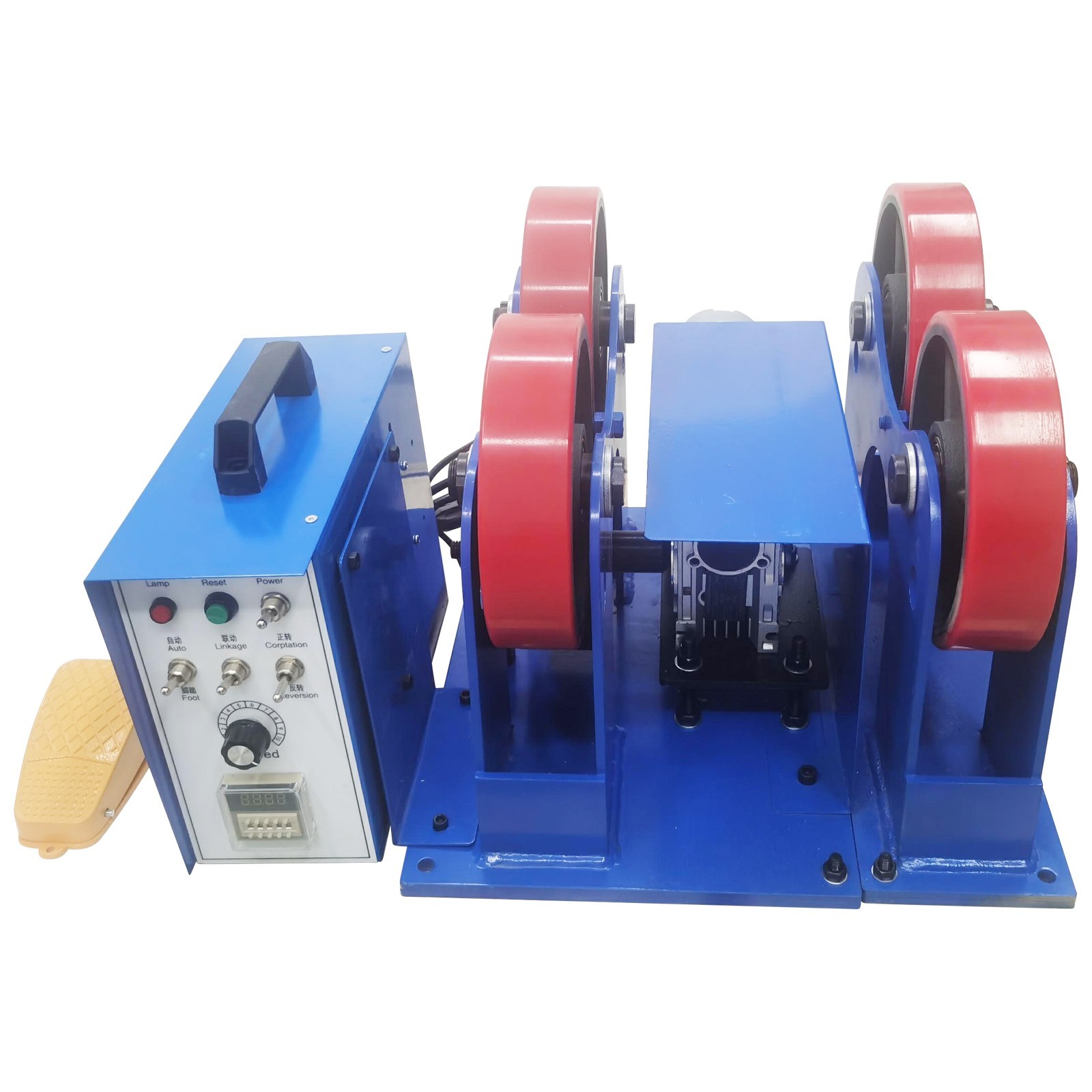 2200lbs Timer-Controlled Welding Turning Roller Linkage Roller 1.97''~23.62''