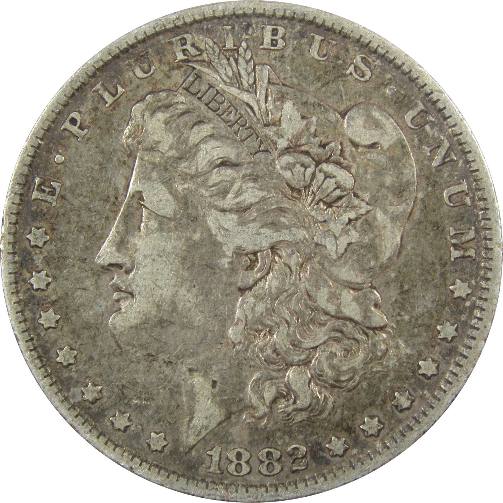 1882 O/S Morgan Silver Dollar VF Very Fine $1 Coin SKU:I25367