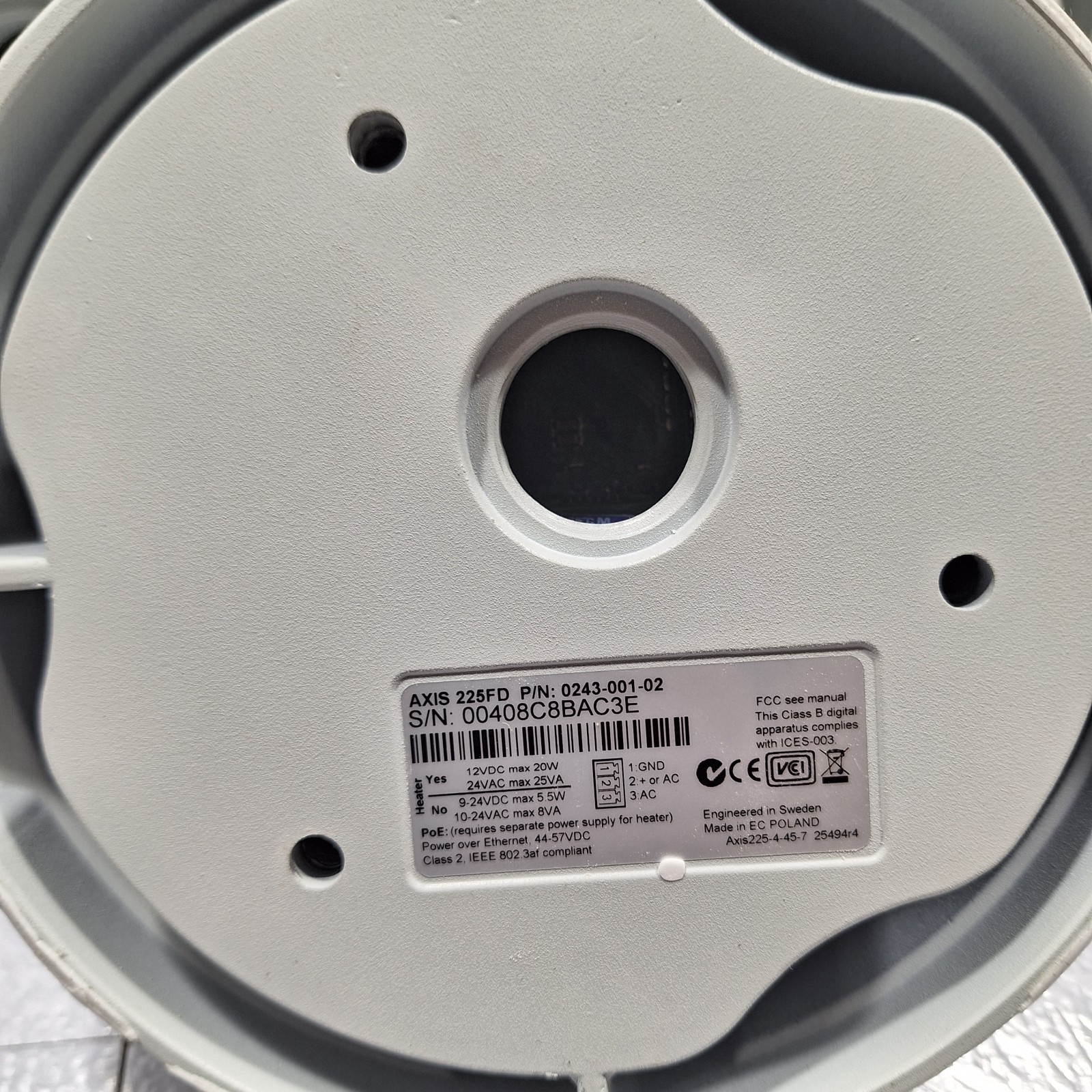 (3) Axis 225FD Dome Network IP POE Web Surveillance Security Camera