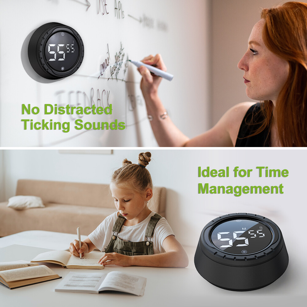 BALDR Digital Rotary Timer Adjustable Volume Wide Usage Cooking Kitchen Timer