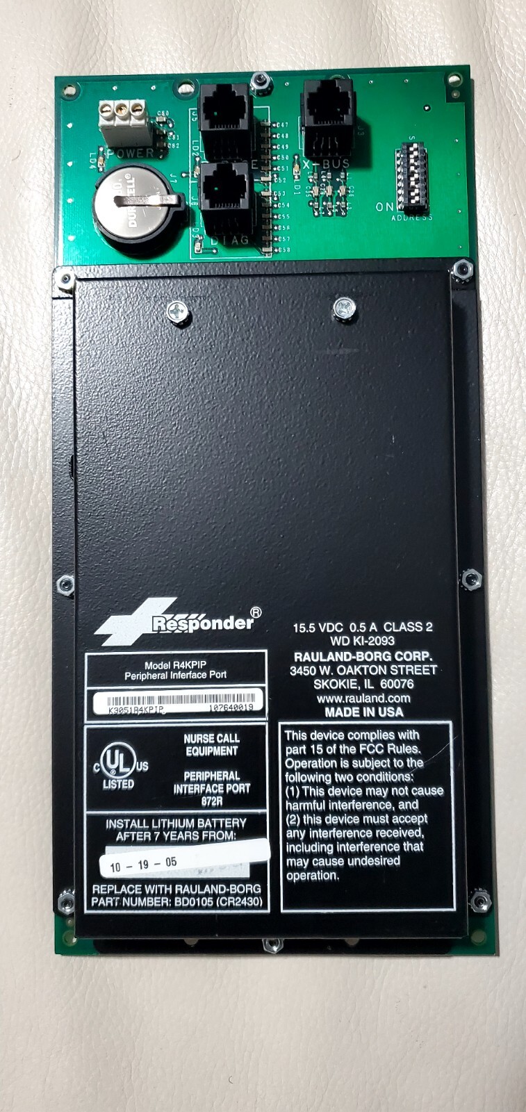 Rauland-Borg R4KPIP Peripheral Interface Port