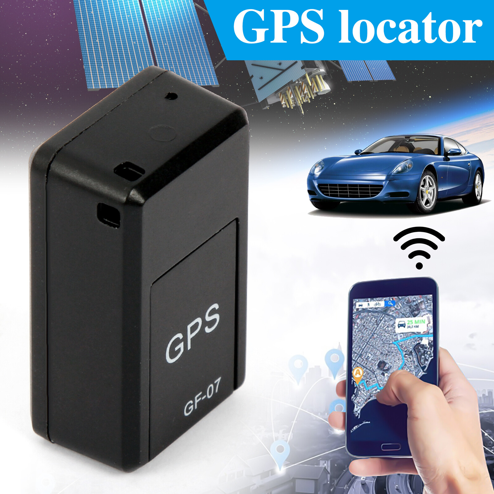 Mini Magnetic GPS GF07 Tracker Real-time Car Truck Vehicle Locator GSM GPRS USA