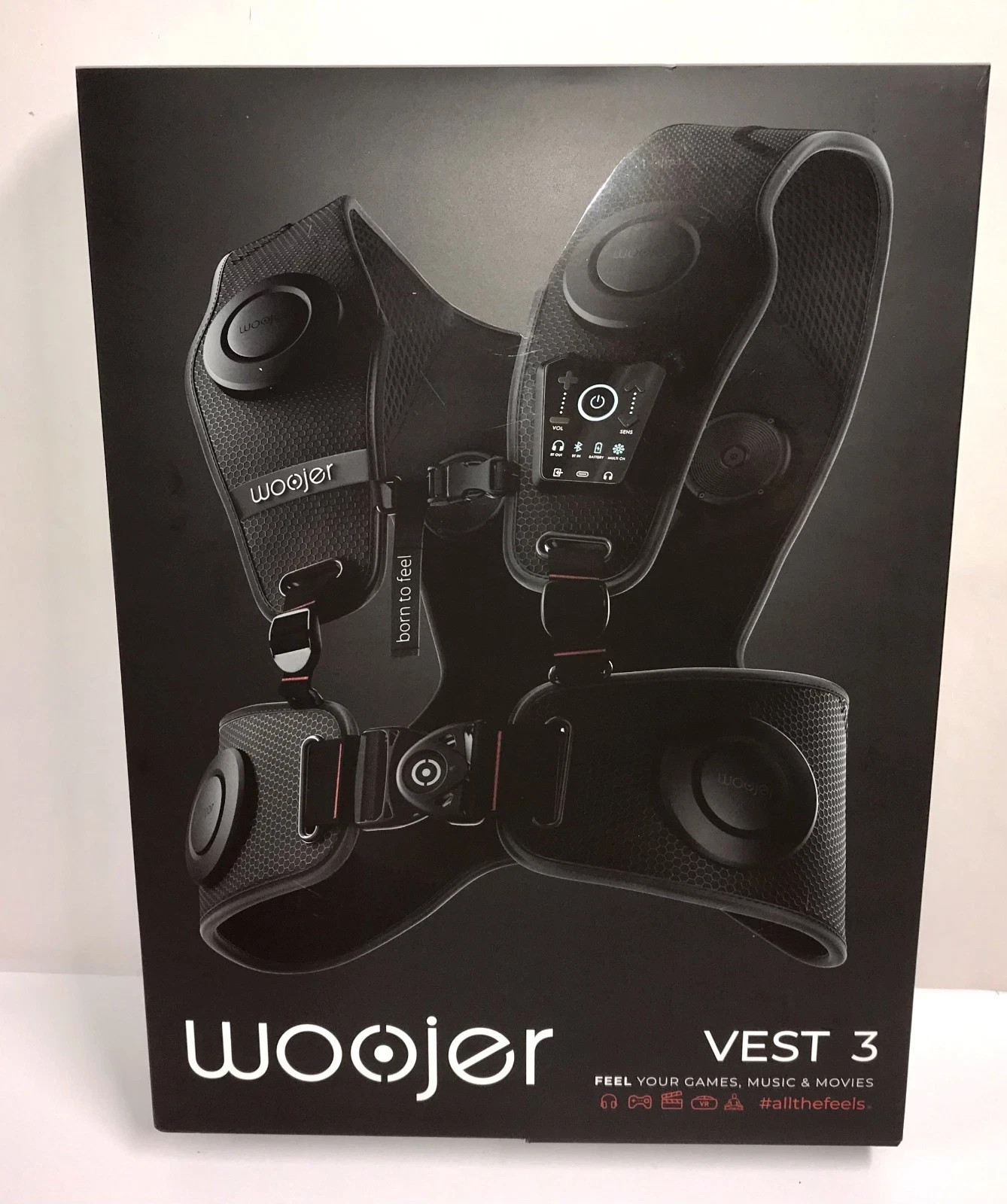 BRAND NEW WOOJER HAPTIC VEST 3 FOR GAMES MUSIC1 MOVIES VR & WELLNESS WJRV3-101N