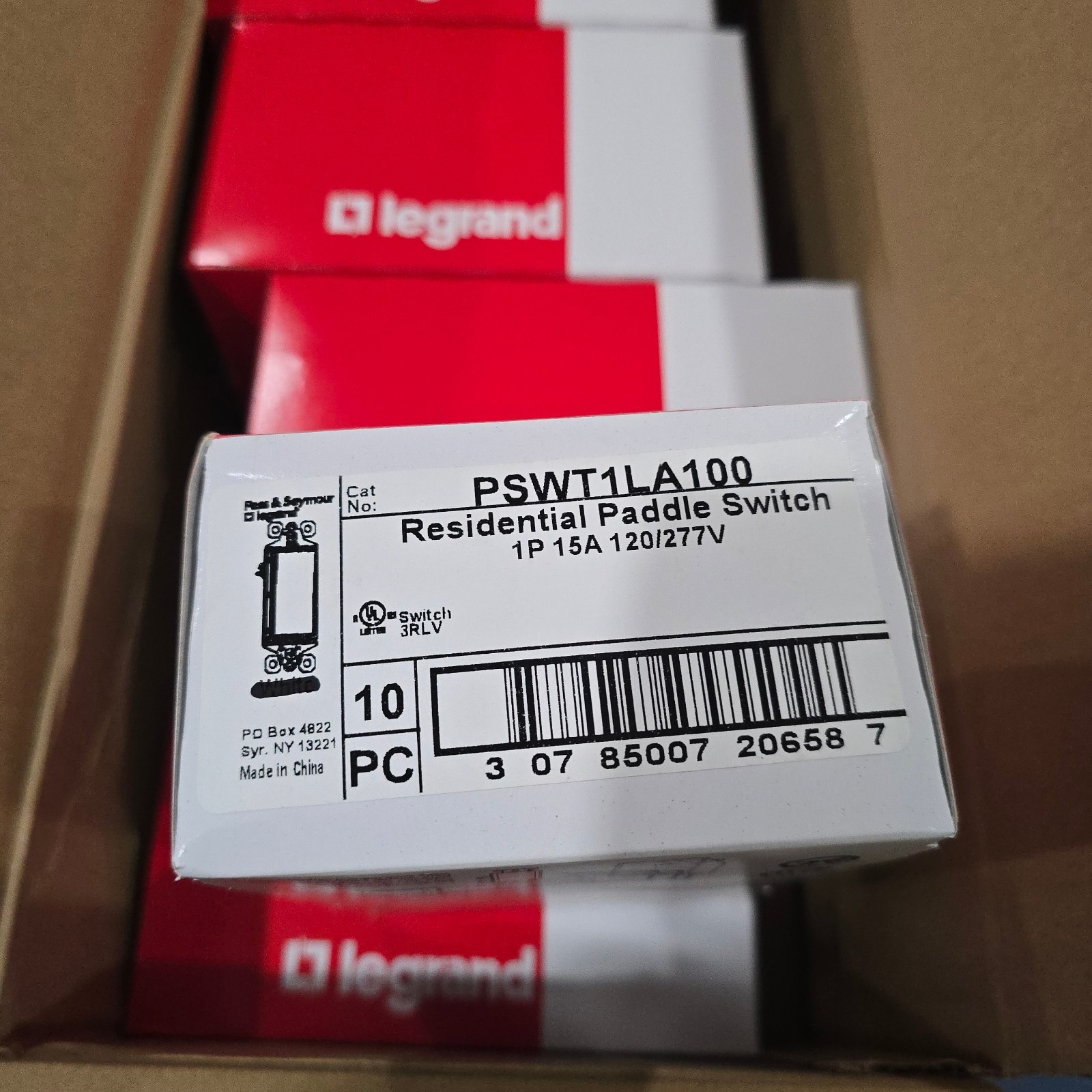 100x Legrand Paddle Switch 1PP&S PSWT1LA100 15A 120V New