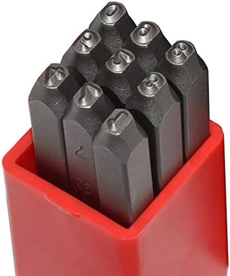 Steel Number Stamps 3Mm - 0 to 9 - for Marking Wood or Metal - Heavy Duty Chrome