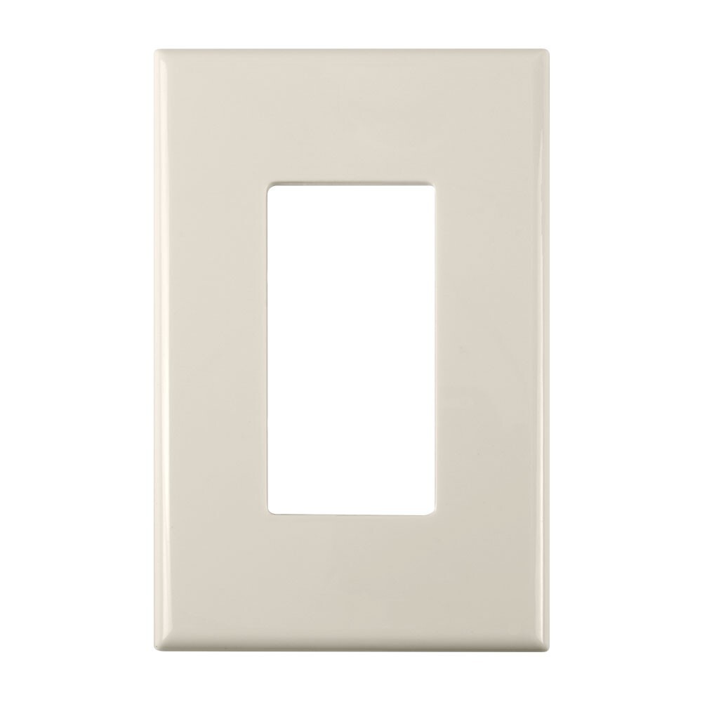 Construct Pro Single Gang Wall Plate with Screwless Face (Light Almond)
