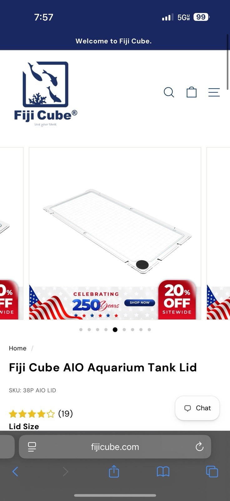 Fiji Cube 38g AIO Lid