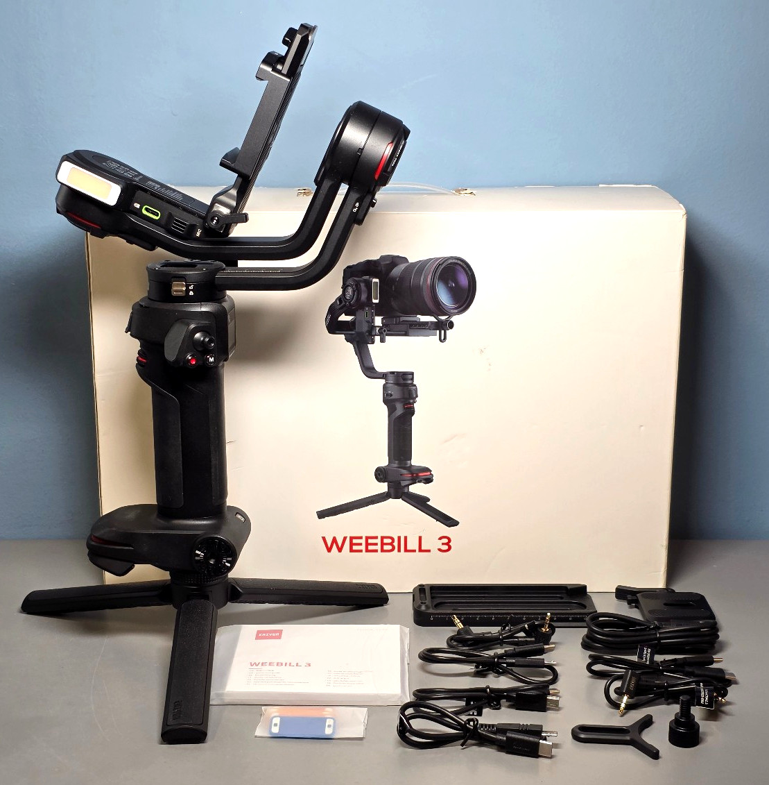 Zhiyun WEEBILL-3 Handheld Gimbal Stabilizer with Tripod Stand -New in Open Box