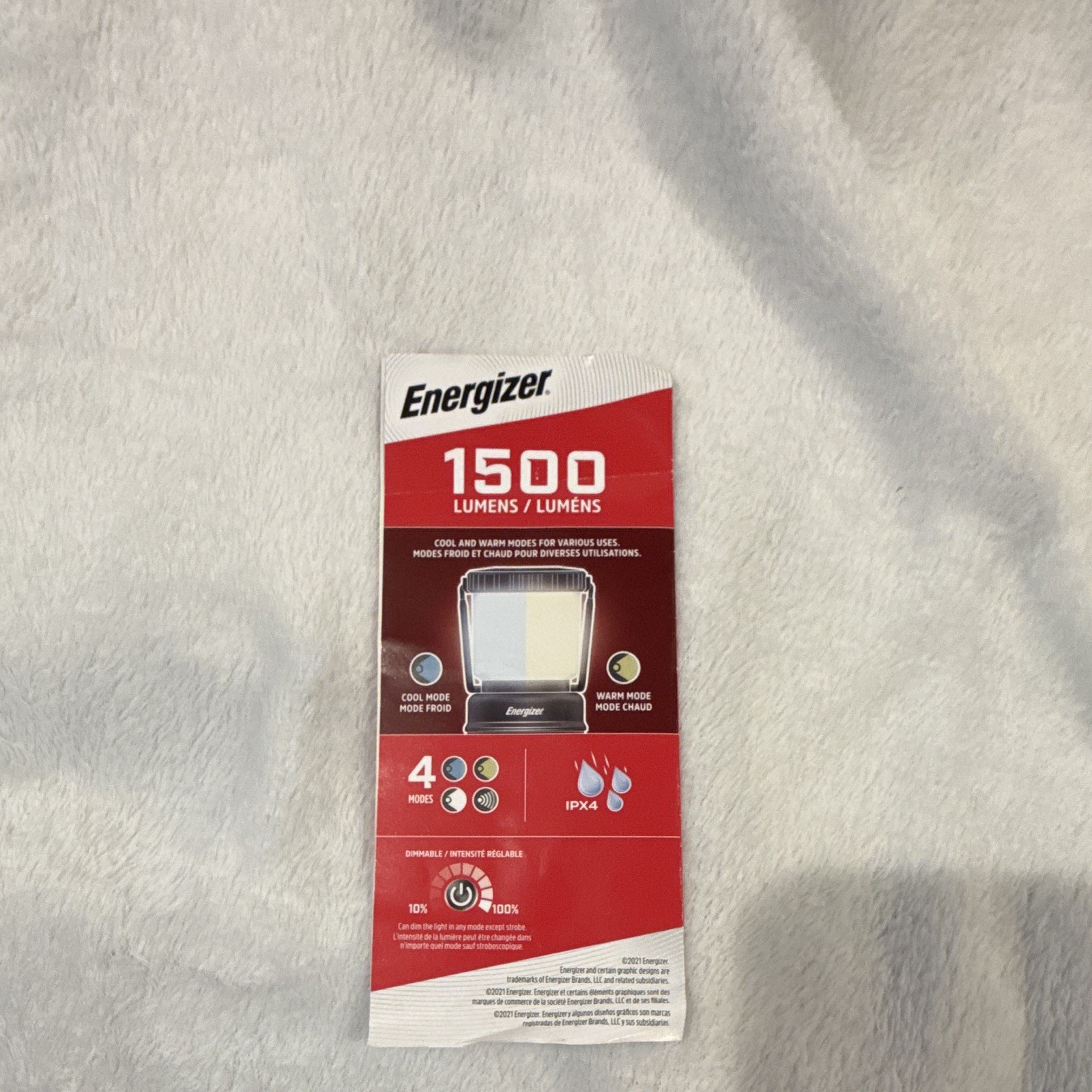 Energizer Battery-Powered Cordless Lanterns 2-Pack Black/White Hanging Handle