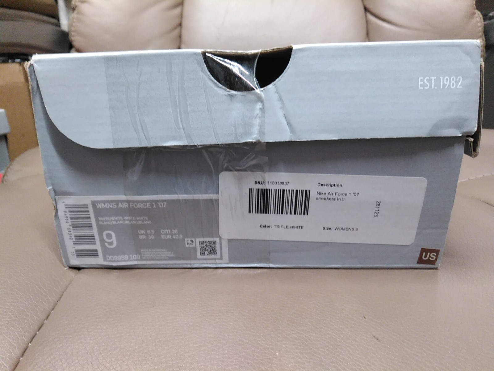 Nike Air Force 1 Low White 2018 DD8959-100 W Size 9