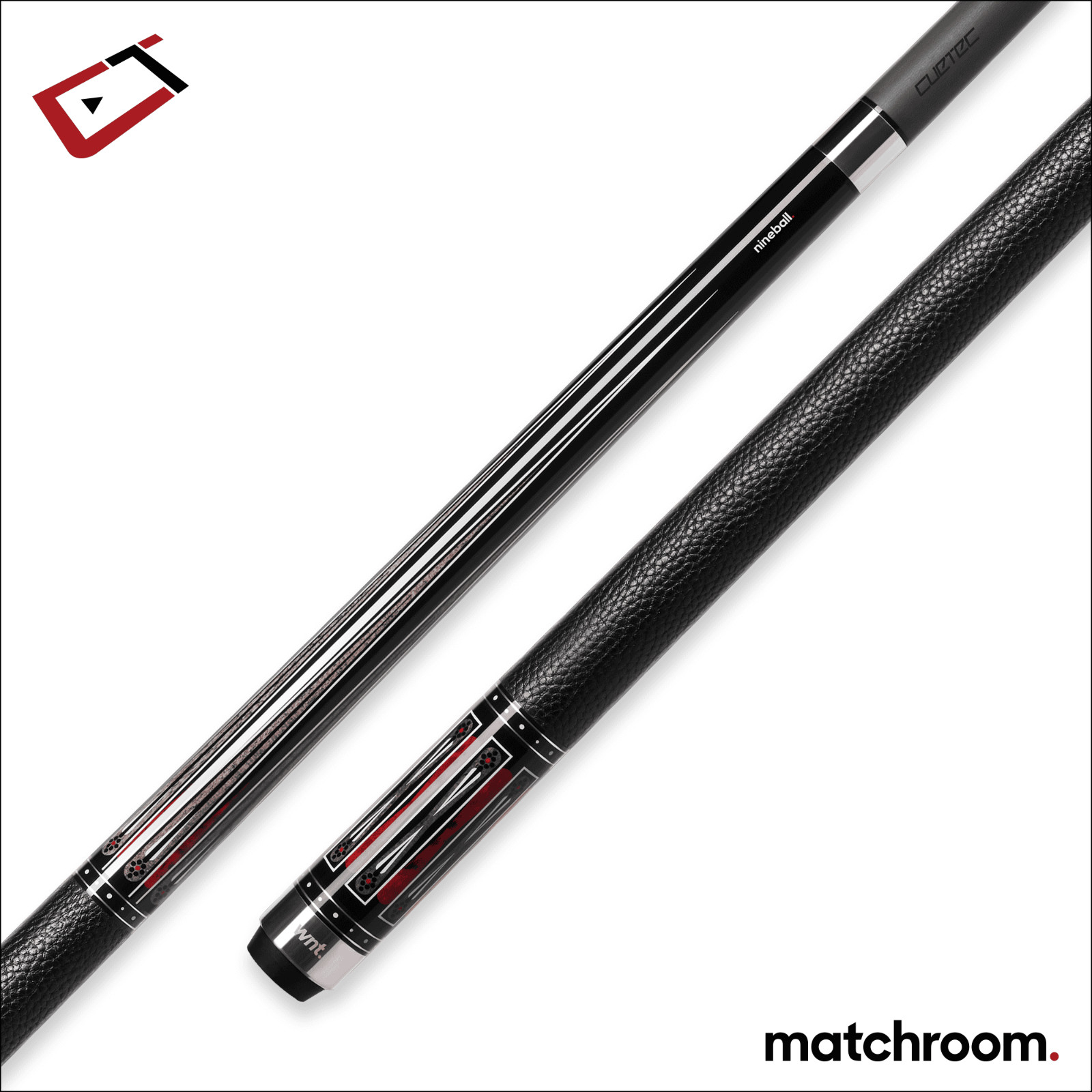 NEW Cuetec Cynergy Nineball Ink Black 95-180LTWS 11.8mm Carbon Shaft FREE SHIP
