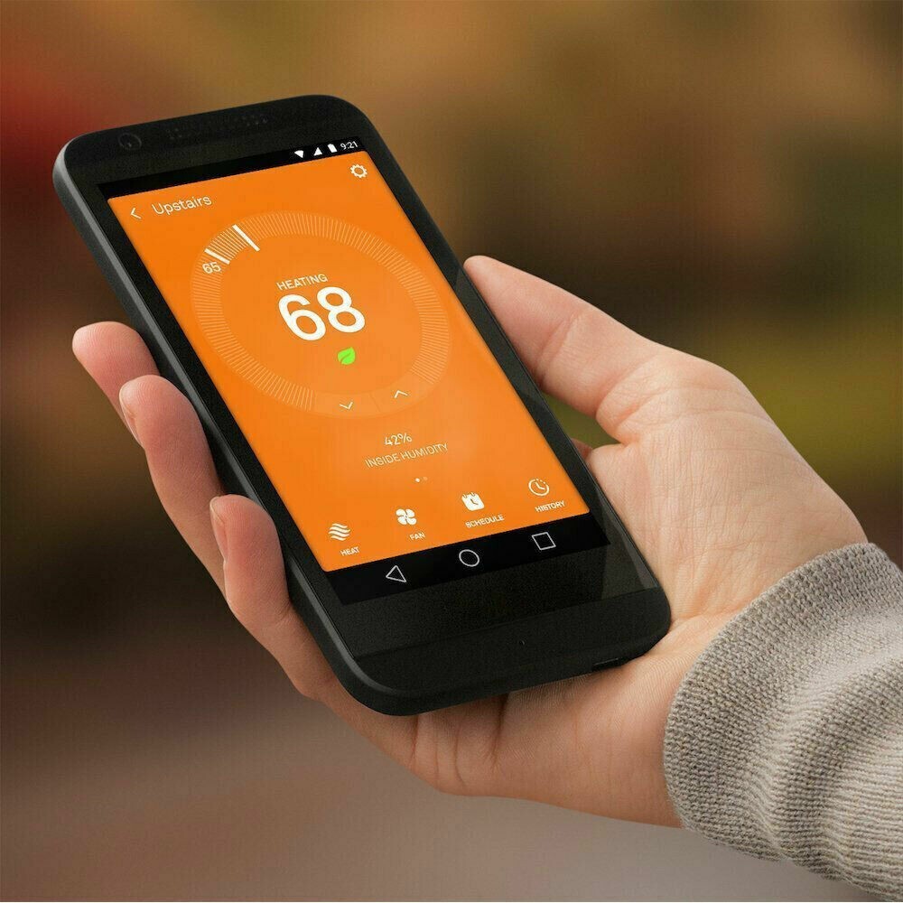 Google Nest T3018US 3rd Generation Programmable Thermostat w/Base- Mirror Black