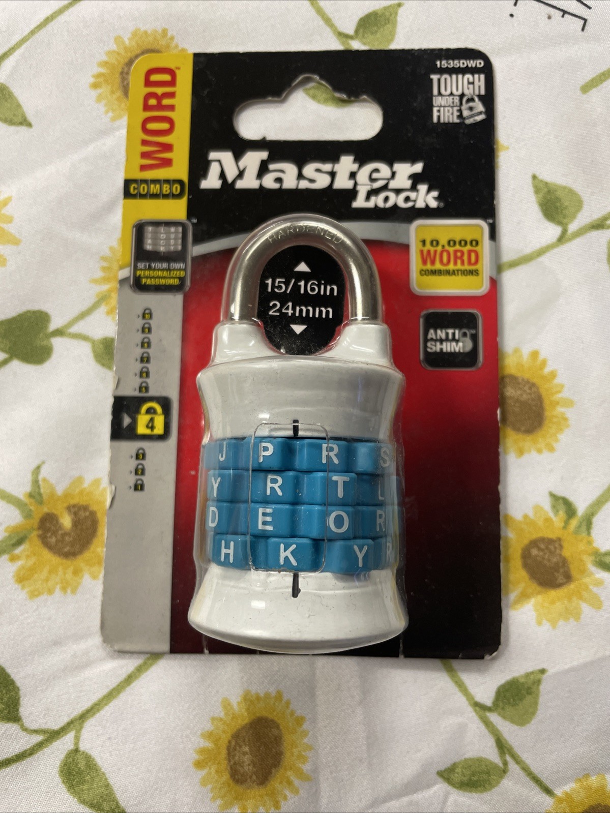 Master Lock 1535DWD Assorted Set Your Own Word Combination Padlock 1-1/2 in.