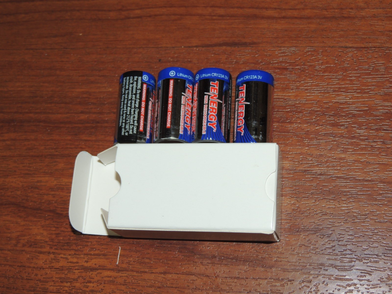 Lot of 4 - New Genuine Tenergy CR123A Lithium 3V Batteries - NON-RECHARGEABLE