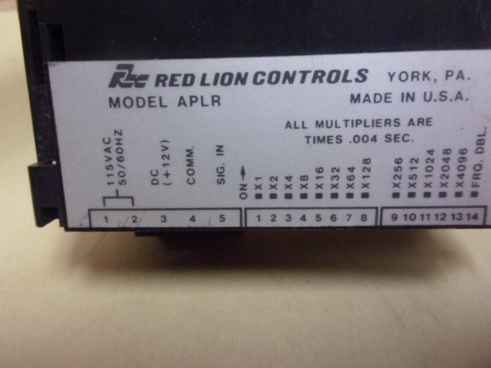Red Lion Model 5165060 Digital Rate Indicator 4489
