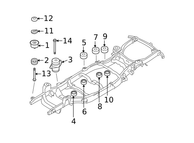 Genuine Ford Mount Bolt N800442-S436