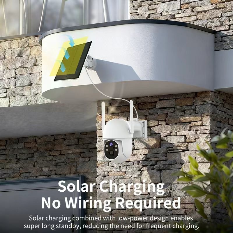 2pcs outdoor security camera, 1296P HD display, PIR human detection.