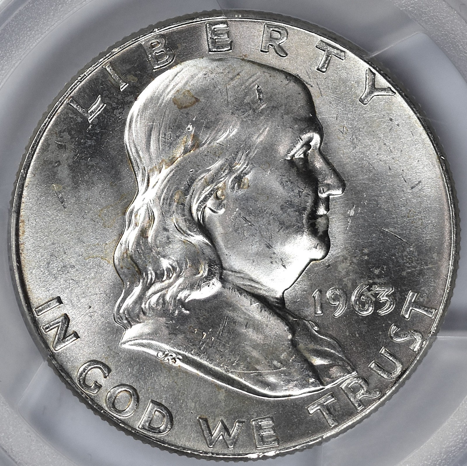 PCGS 1963-D MS64 SILVER Franklin Half Dollar