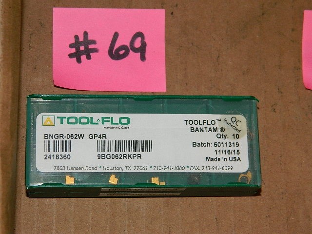 ToolFlo BNGR-062W Carbide Grooving Insert Grade GP4R sealed Pk of 10 NEW LOT #69