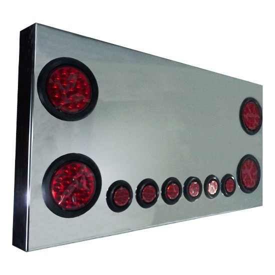 Turnpike Truck Trim 34 X 18 In Rear Center Panel Square Corners W/ Lights