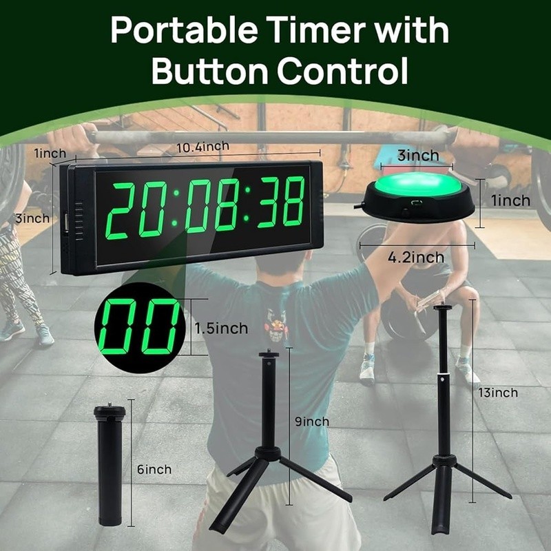 Digital LED Timer Stopwatch Wall Countdown Alarm Portable Gym Remote Control New
