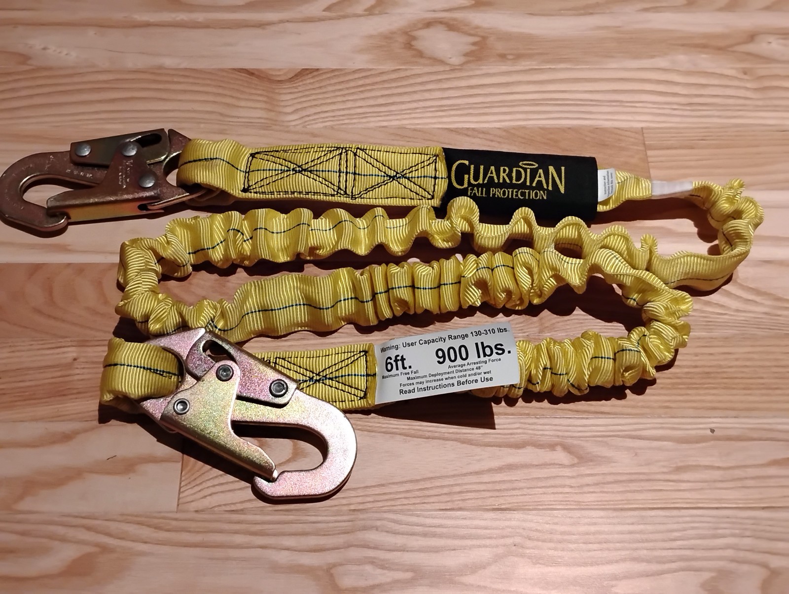 Guardian Fall Protection 01200 6ft External Shock Lanyard
