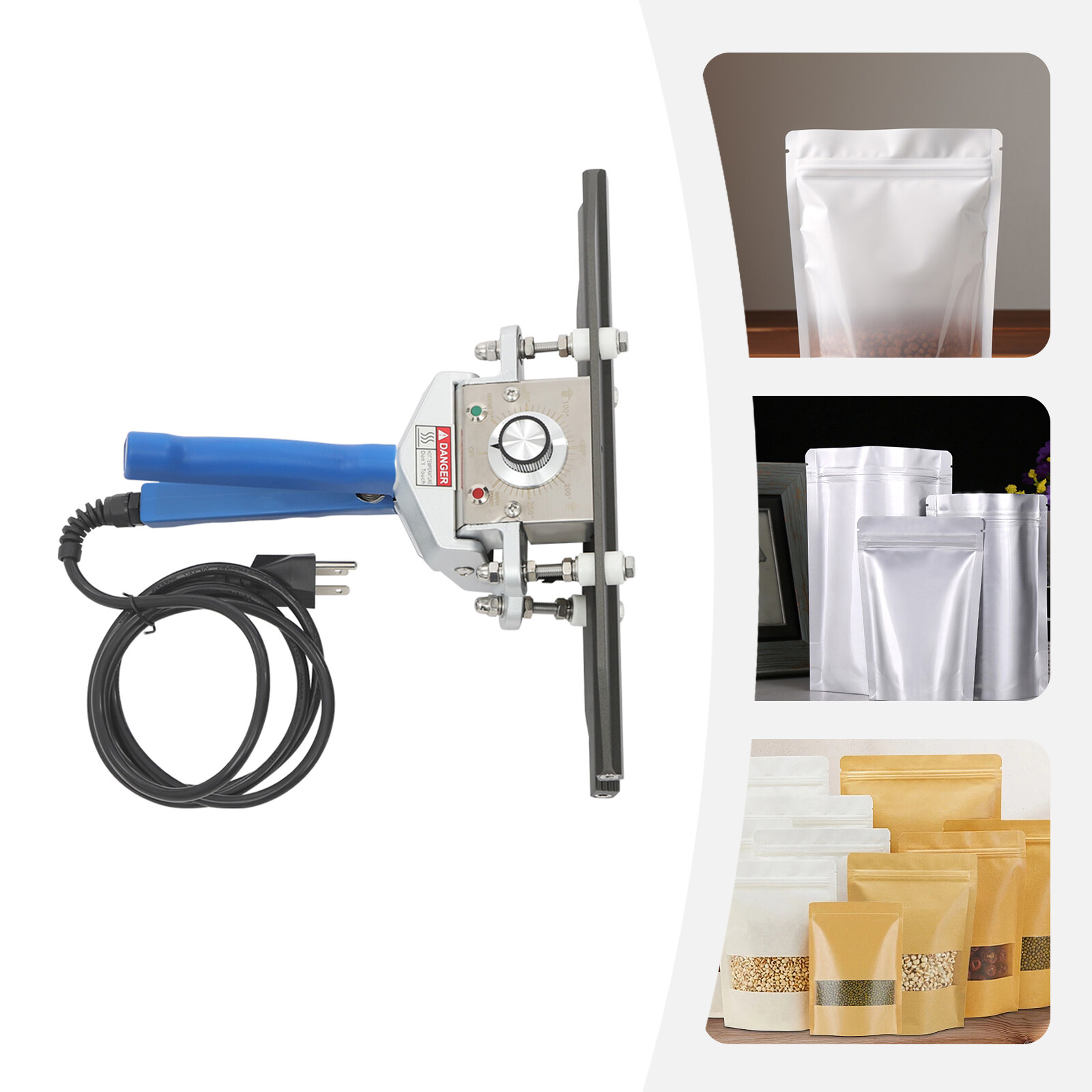 Electric Portable Hand Held Heat Sealer Bags Heat Sealing Machine 0-300°C 500W