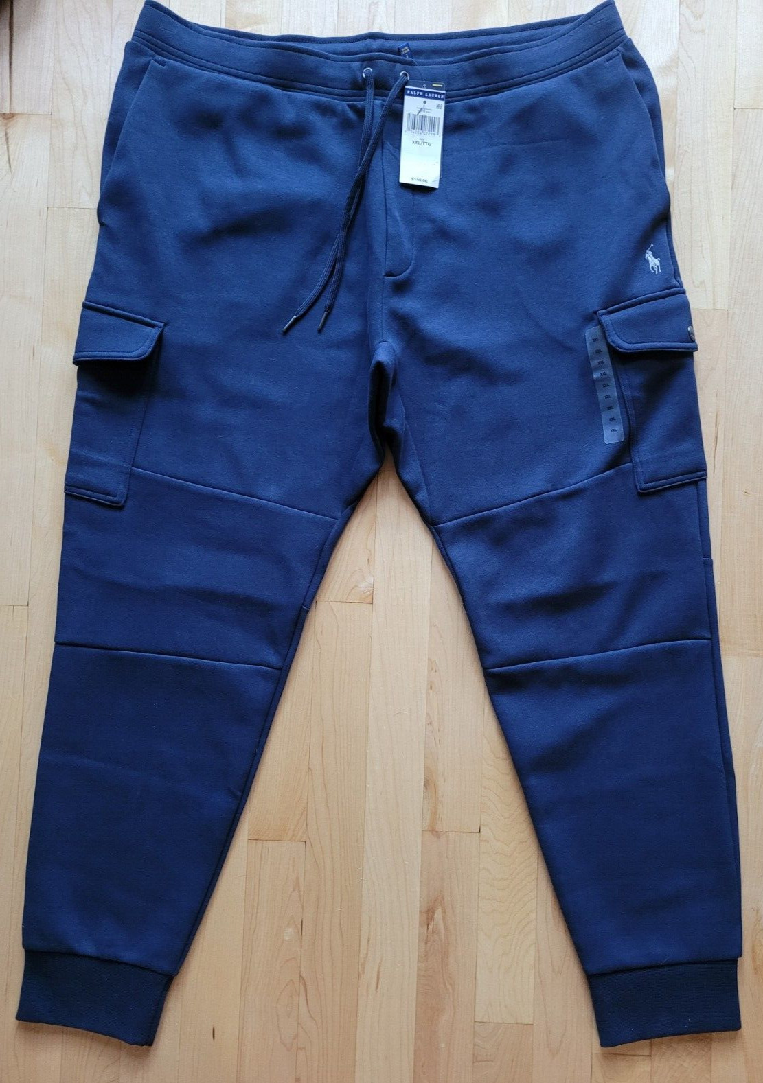 POLO RALPH LAUREN Men's XXL Navy Blue CARGO JOGGER Pony Dbl-Knit Sweatpants NWT