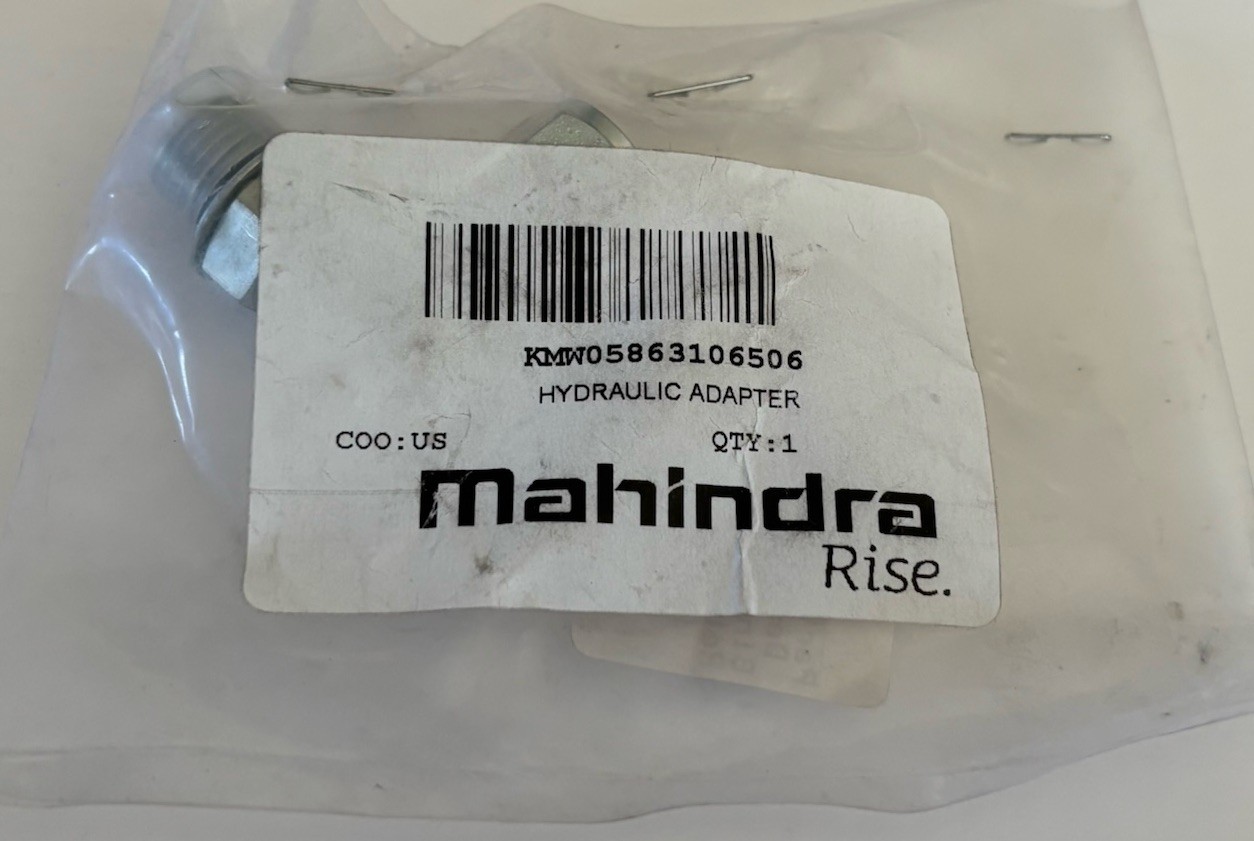 OEM Mahindra Hydraulic Adapter, KMW05863106506