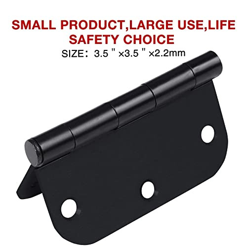18 Pack Door Hinges 3.5 Inch Matte Black