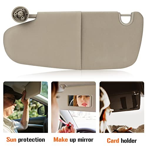 Simple Plastic Sun Visor for 2002-2009 Dodge Ram 1500, 2500, 3500 Driver Left
