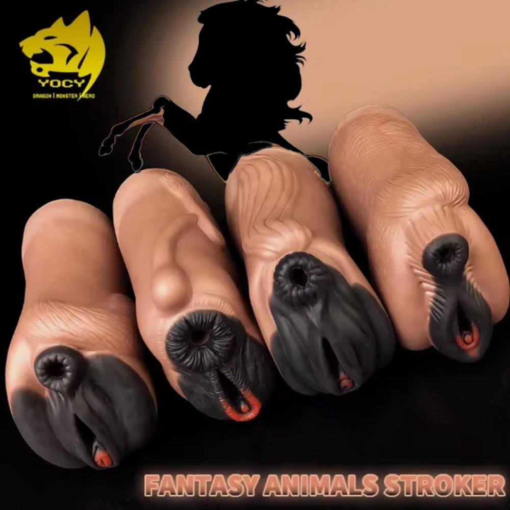 Men's Silicone Masturbator Fantasy Stroker Anal Vaginal Penis Toy Monster Fetish
