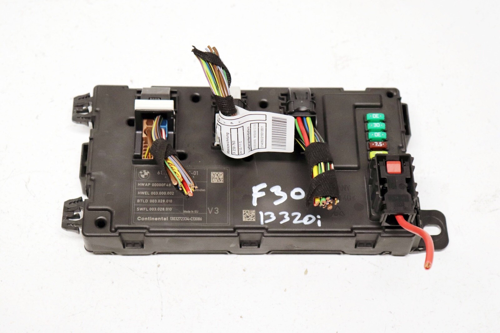 P200815 2012-2016 BMW 3 Series Rear Sam Fuse Box Body Control Module F30 BCM OEM