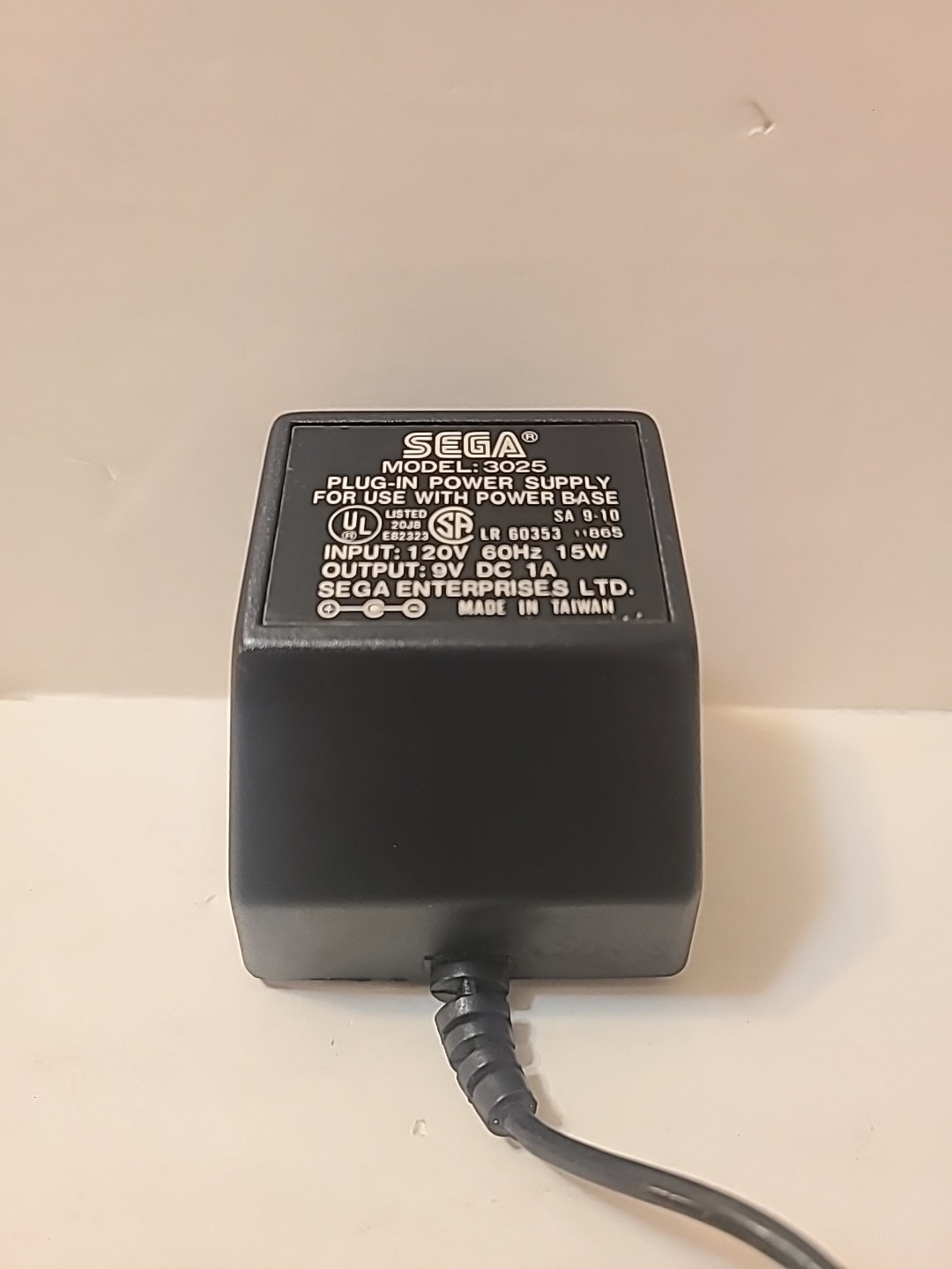 Original SEGA Master System Power Supply Model 3025 Authentic Tested And Working