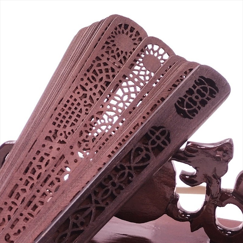 Rosewood Folding Fan XS201 (Imperfect) 20cm, Suzhou China Craft Fan