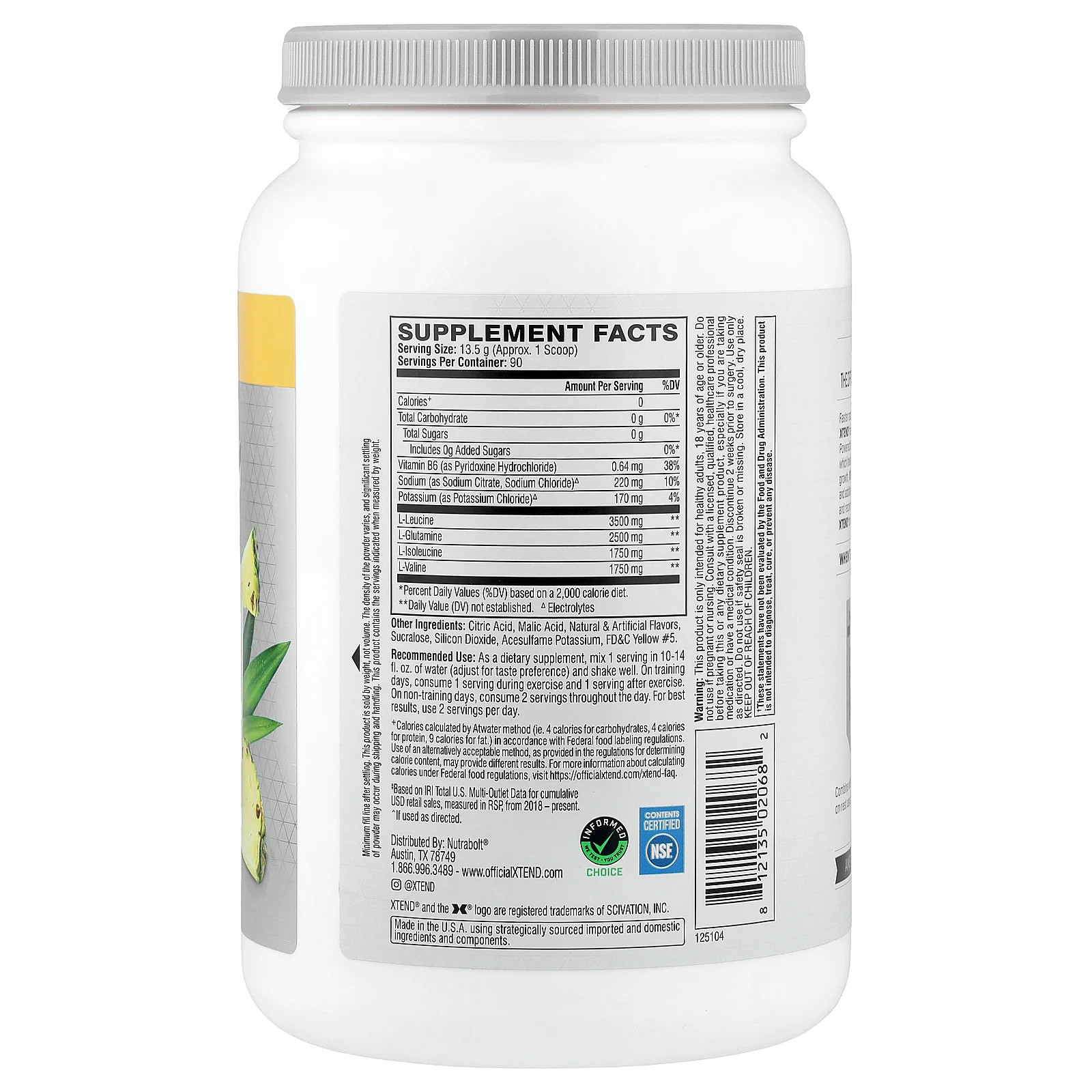 7G BCAA, Tropic Thunder, 2.68 lbs (1.22 kg)