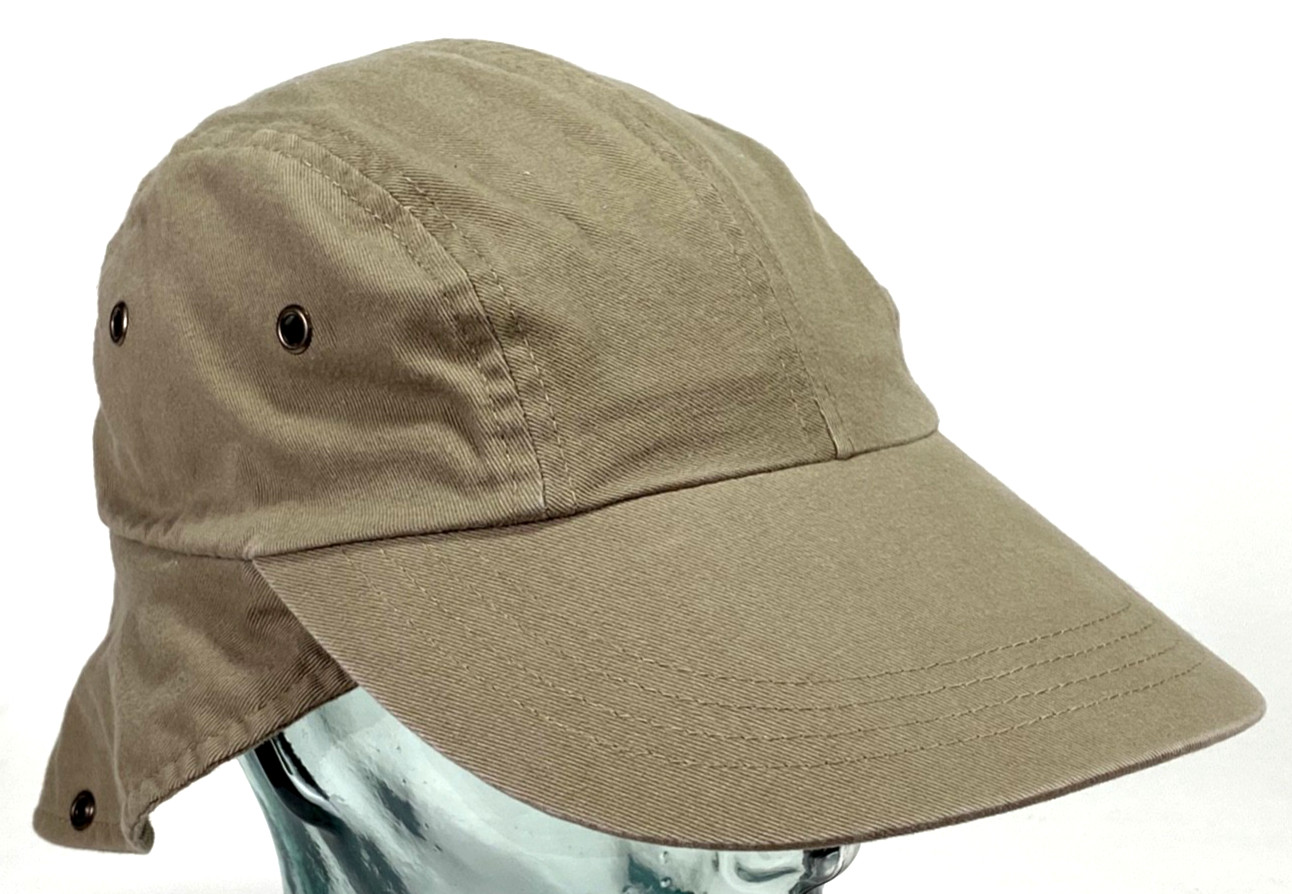 Broner Solarweave Sun Cap Summer Weather Hat Neck Protection - Vtg 1996 - Khaki